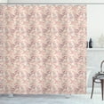 thumbnail image 1 of Ambesonne Floral Shower Curtain, Romantic Roses and Spots, 69"Wx75"L, Eggshell Plum and Blush, 1 of 3