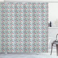 thumbnail image 1 of Ambesonne Floral Shower Curtain, Scattered Leaves Vintage Art, 69"Wx75"L, Blue Violet and Dark Magenta, 1 of 4