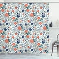 thumbnail image 1 of Ambesonne Floral Shower Curtain, Shabby Blooms Nature Print, 69"Wx70"L, Salmon White, 1 of 4