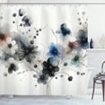 thumbnail image 1 of Ambesonne Floral Shower Curtain, Simplistic Watercolor Flower, 69"Wx75"L, Grey Blue Pale Rust, 1 of 4
