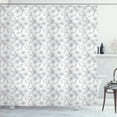 thumbnail image 1 of Ambesonne Floral Shower Curtain, Spring Daffodil Hummingbird, 69"Wx70"L, Pale Taupe and Eggplant, 1 of 4