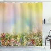 Ambesonne Floral Shower Curtain, Spring Flower Nature, 69"Wx70"L, Multicolor