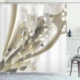 thumbnail image 1 of Ambesonne Floral Shower Curtain, Spring Themed Flowers Print, 69"Wx70"L, Pale Khaki, 1 of 4