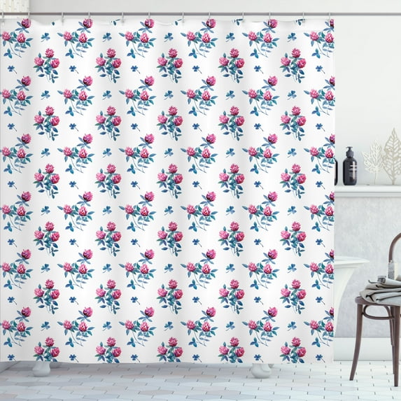 Ambesonne Floral Shower Curtain, Spring Watercolor Flowers, 69"Wx84"L, Multicolor