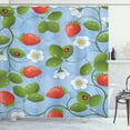 thumbnail image 1 of Ambesonne Floral Shower Curtain, Strawberry Daisy Retro, 69"Wx75"L, Blue Green Red, 1 of 5