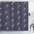 thumbnail image 1 of Ambesonne Floral Shower Curtain, Tropical Strelitzia Repeated, 69"Wx84"L, Dark Grey Pink and Grey Teal, 1 of 4