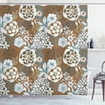 thumbnail image 1 of Ambesonne Floral Shower Curtain, Vintage Romantic Flowers Art, 69"Wx70"L, Pale Caramel, 1 of 4