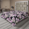 thumbnail image 1 of Ambesonne Floral Skull Flat Bedding Sheet Soft Top Sheet, Goth Rose Peony Flower, California King, Soft Pink Olive Green, 1 of 1