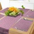 thumbnail image 1 of Ambesonne Floral Table Runner & Placemats, Big Grey Flowers Petals, Placemat 4 pcs + Runner 14"x72", Pink and Grey, 1 of 2