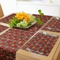 thumbnail image 1 of Ambesonne Floral Table Runner & Placemats, Bizarre Flower Silhouettes, Placemat 4 pcs + Runner 12"x72", Burgundy and Multicolor, 1 of 2