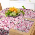 thumbnail image 1 of Ambesonne Floral Table Runner & Placemats, Butterflies Flower Petals, Placemat 4 pcs + Runner 12"x72", White Hot Pink Vermilion, 1 of 2