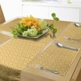 thumbnail image 1 of Ambesonne Floral Table Runner & Placemats, Classic Mosaic Bohemian Art, Placemat 4 pcs + Runner 14"x72", Champagne and Orange, 1 of 2