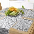 thumbnail image 1 of Ambesonne Floral Table Runner & Placemats, Damask Antique Curls, Placemat 4 pcs + Runner 16"x90", Grey Pale Blue White, 1 of 2