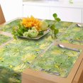 thumbnail image 1 of Ambesonne Floral Table Runner & Placemats, Doodle Daisy Branches, Placemat 4 pcs + Runner 16"x90", Apple Green Yellow Black, 1 of 2
