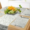 thumbnail image 1 of Ambesonne Floral Table Runner & Placemats, Forest Herbs Branches Twigs, Placemat 4 pcs + Runner 14"x90", Green and White, 1 of 2