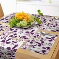thumbnail image 1 of Ambesonne Floral Table Runner & Placemats, Phalaenopsis Orchid Flowers, Placemat 4 pcs + Runner 16"x72", Dark Purple White Khaki, 1 of 2