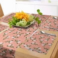 thumbnail image 1 of Ambesonne Floral Table Runner & Placemats, Rose Bouquet Flowers Graphic, Placemat 4 pcs + Runner 12"x72", Rose Olive Green Peach, 1 of 2