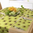 thumbnail image 1 of Ambesonne Floral Table Runner & Placemats, Rustic Sunflowers Silhouette, Placemat 4 pcs + Runner 12"x90", Pale Avocado Green Umber, 1 of 2