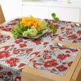thumbnail image 1 of Ambesonne Floral Table Runner & Placemats, Spring Petal Foliage, Placemat 4 pcs + Runner 16"x72", Pale Grey Orange Taupe, 1 of 2