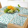 thumbnail image 1 of Ambesonne Floral Table Runner & Placemats, Summer Design Simple Flowers, Placemat 4 pcs + Runner 12"x90", Blue Orange and White, 1 of 2