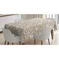 thumbnail image 1 of Ambesonne Floral Tablecloth Rectangular Table Cover, Abstract Pattern Leaves, 52"x70", Tan Cream, 1 of 4