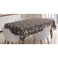 thumbnail image 1 of Ambesonne Floral Tablecloth Rectangular Table Cover, Blooms Leaves Branches, 52"x70", White Peach Taupe, 1 of 4