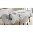 thumbnail image 1 of Ambesonne Floral Tablecloth Rectangular Table Cover, Classical, 60"x84", Grey White, 1 of 4