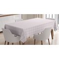 thumbnail image 1 of Ambesonne Floral Tablecloth Rectangular Table Cover, Contiguous Flowers Lines, 60"x90", Pale Pink and White, 1 of 4
