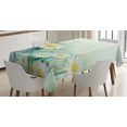 thumbnail image 1 of Ambesonne Floral Tablecloth Rectangular Table Cover, Daisy Flower Field Art, 60"x84", Pale Blue White, 1 of 3