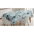 thumbnail image 1 of Ambesonne Floral Tablecloth Rectangular Table Cover, Doodle Floral Botany, 52"x70", Grey Bluegrey White, 1 of 4