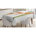 thumbnail image 1 of Ambesonne Floral Tablecloth Rectangular Table Cover, Exotic Flower Branch, 60"x90", Green Orange, 1 of 4
