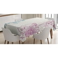 thumbnail image 1 of Ambesonne Floral Tablecloth Rectangular Table Cover, Flower Field Spring Art, 60"x90", Teal Lilac Dried Rose, 1 of 4