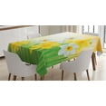 thumbnail image 1 of Ambesonne Floral Tablecloth Rectangular Table Cover, Flower Garden in Summer, 60"x84", Green Yellow White, 1 of 3