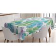 thumbnail image 1 of Ambesonne Floral Tablecloth Rectangular Table Cover, Flowers Leaves Ivy Ombre, 60"x84", Fern Green Pale Blue, 1 of 4