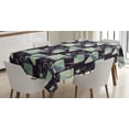 thumbnail image 1 of Ambesonne Floral Tablecloth Rectangular Table Cover, Geometric Soft Spring, 60"x90", Pale Green Slate Blue, 1 of 4