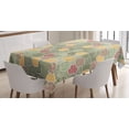thumbnail image 1 of Ambesonne Floral Tablecloth Rectangular Table Cover, Geometric Squares Swirls, 52"x70", Multicolor, 1 of 3