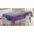 thumbnail image 1 of Ambesonne Floral Tablecloth Rectangular Table Cover, Ivy Blooming Flowers Herbs, 52"x70", Multicolor, 1 of 4