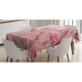 thumbnail image 1 of Ambesonne Floral Tablecloth Rectangular Table Cover, Japanese Sakura Cherry, 60"x90", Pale Blue Pale Pink, 1 of 3