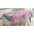 thumbnail image 1 of Ambesonne Floral Tablecloth Rectangular Table Cover, Japanese Sakura Flowers, 60"x84", Pale Pink, 1 of 3