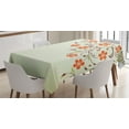thumbnail image 1 of Ambesonne Floral Tablecloth Rectangular Table Cover, Ladybugs Flowers Spring, 60"x84", Pale Green Red, 1 of 3