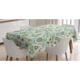 thumbnail image 1 of Ambesonne Floral Tablecloth Rectangular Table Cover, Pastel Nature, 52"x70", Mint Green Sky Blue, 1 of 4