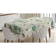 thumbnail image 1 of Ambesonne Floral Tablecloth Rectangular Table Cover, Romantic Little Hearts, 60"x90", Turquoise Brown Beige, 1 of 4