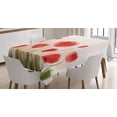 thumbnail image 1 of Ambesonne Floral Tablecloth Rectangular Table Cover, Romantic Tulip Blossoms, 60"x90", Vermilion Green Peach, 1 of 4