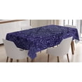 thumbnail image 1 of Ambesonne Floral Tablecloth Rectangular Table Cover, Royal Victorian Pattern, 60"x90", Dark Purple Lavender, 1 of 4
