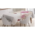 thumbnail image 1 of Ambesonne Floral Tablecloth Rectangular Table Cover, Spring Flower Butterfly, 60"x84", Cream Pink, 1 of 4