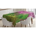 thumbnail image 1 of Ambesonne Floral Tablecloth Rectangular Table Cover, Spring Garden Landscape, 52"x70", Pink and Green, 1 of 4