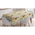 thumbnail image 1 of Ambesonne Floral Tablecloth Rectangular Table Cover, Spring Lemons Leaves, 60"x84", Red Yellow Forest Green, 1 of 4