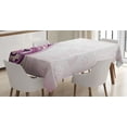 thumbnail image 1 of Ambesonne Floral Tablecloth Rectangular Table Cover, Swirled Petals Motif, 60"x84", Pale Pink Fuchsia Plum, 1 of 4