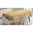 thumbnail image 1 of Ambesonne Floral Tablecloth Rectangular Table Cover, Trees Blossom in Spring, 60"x84", Yellow and White, 1 of 4
