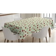 thumbnail image 1 of Ambesonne Floral Tablecloth Rectangular Table Cover, Twiggy Poppy Flowers, 60"x84", Vermilion and Green, 1 of 4